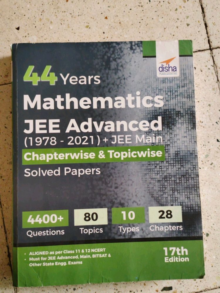 JEE Mathematics Solved Papers 44 Years