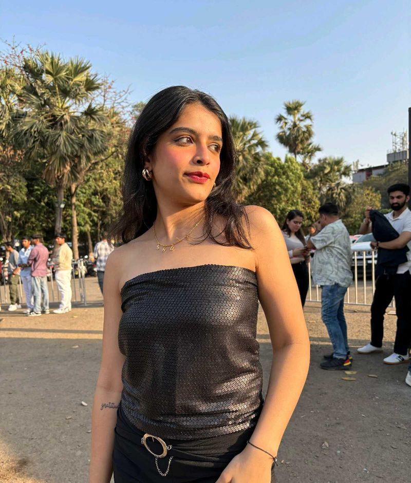 Black Sequin Tube Top