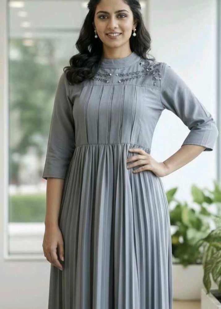 Elegant Grey Ethnic Gown