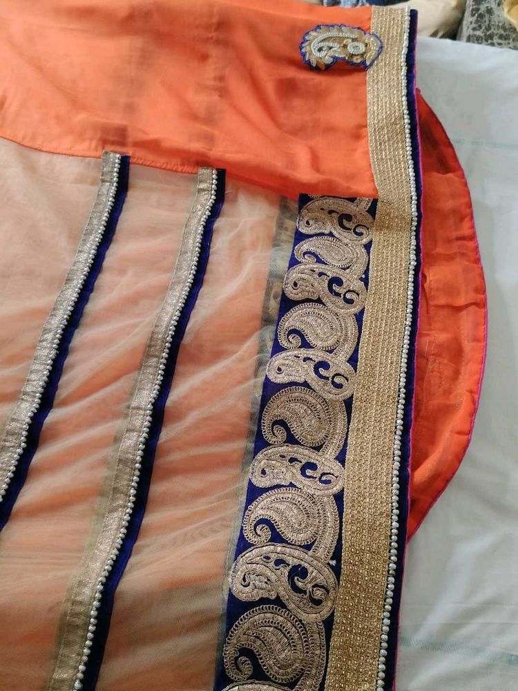 Embroidered Sari Fabric