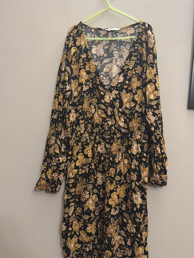 Stylish Black Printer Dress
