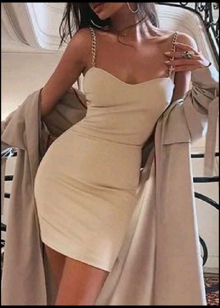Apricot Elegant Bodycon Mini Dress