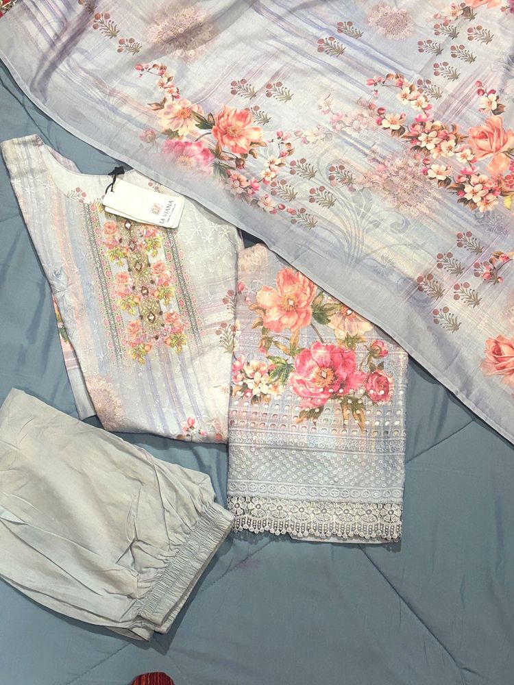 Floral Kurta Set with pant &amp; Duppatta