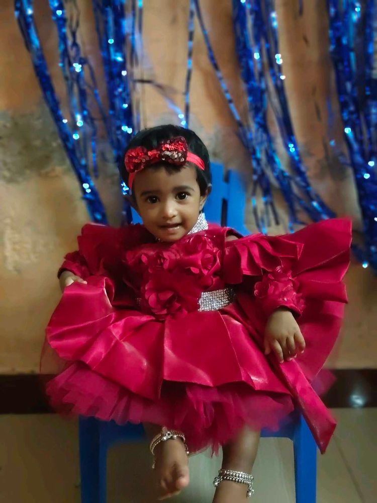 Red Toddler Dress with Headband
