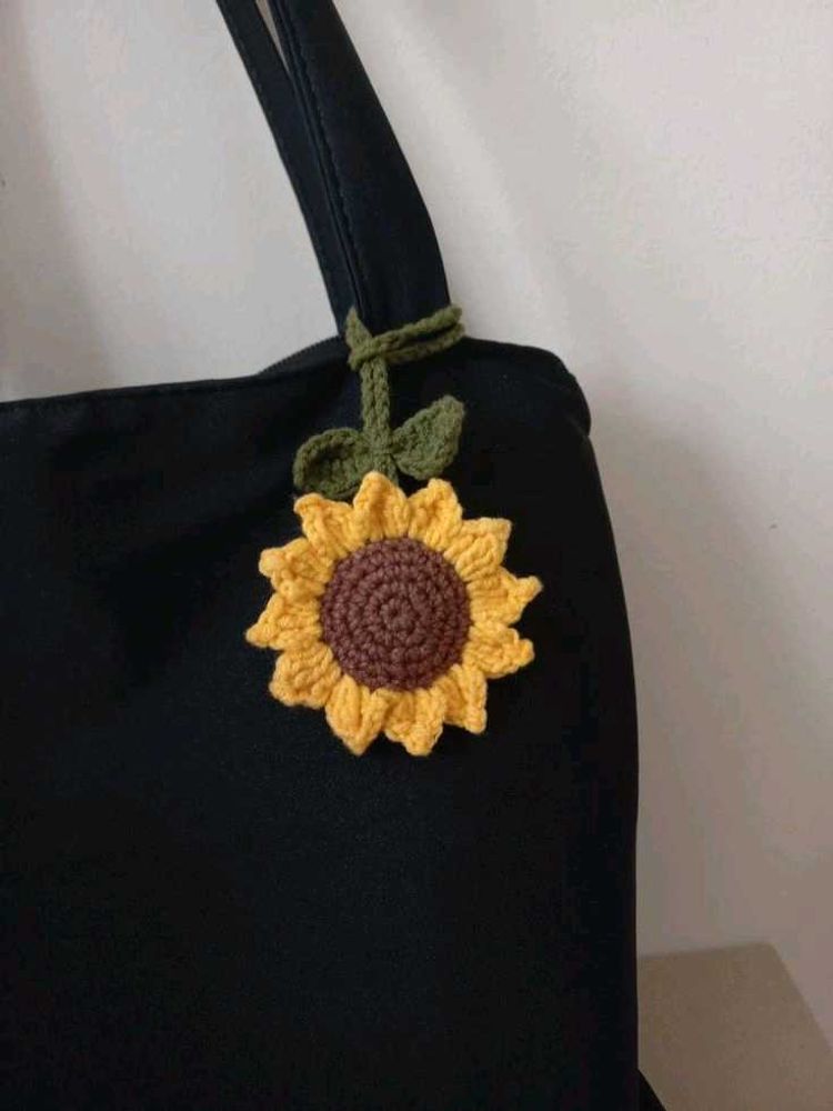 Sunflower tote bag charm