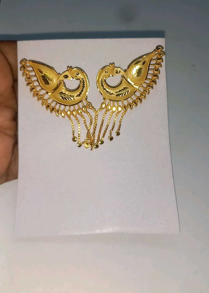 Elegant Gold Peacock Earrings
