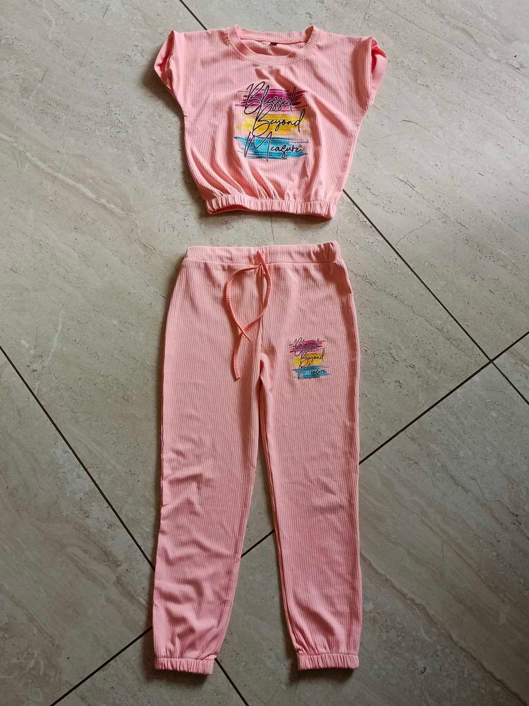 Girls' Pink Two-Piece Outfit