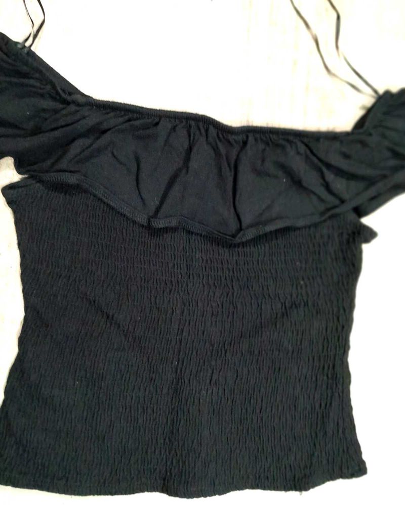 Chic Black Off-Shoulder Top