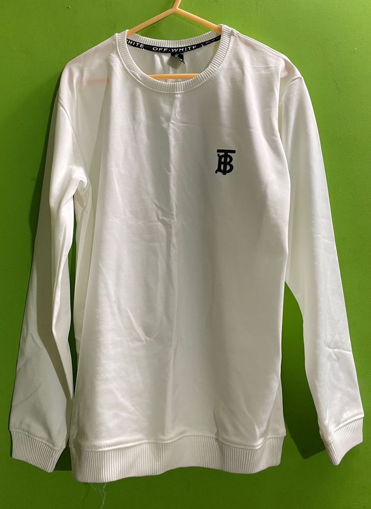 Unisex White Sweatshirt