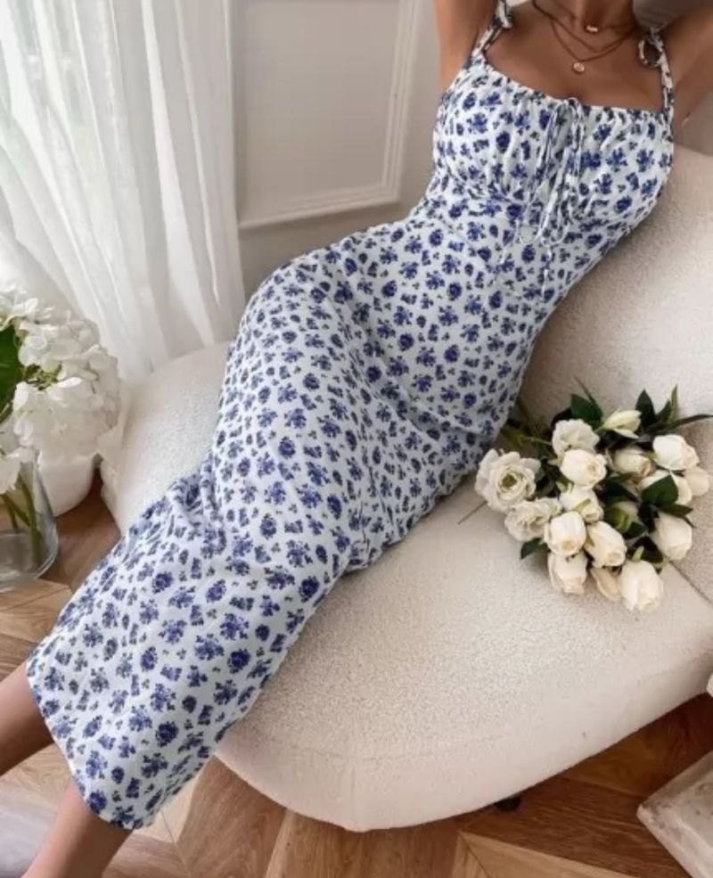 Baby Blue Floral Dress 💙
