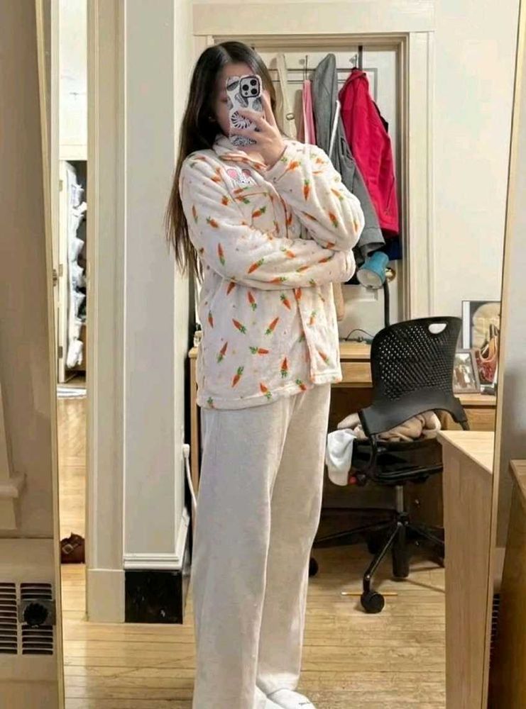 Warm Plush Lounge Shirt 🥕