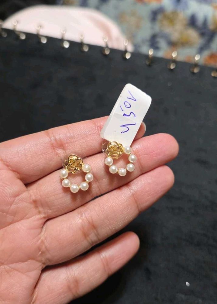 Rose Pearl Studs