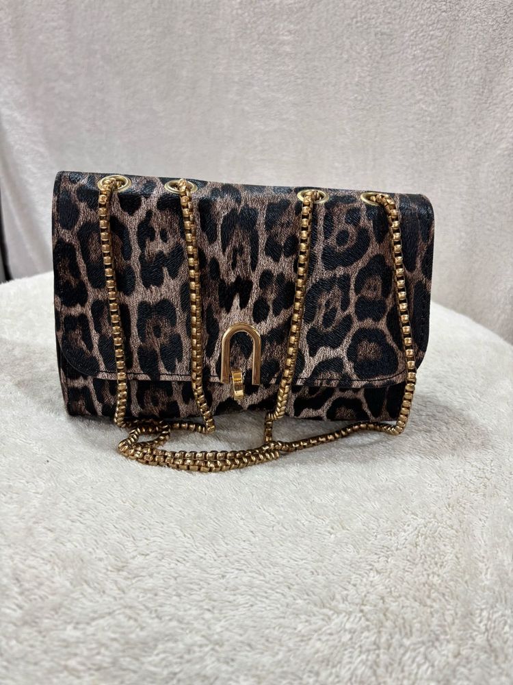 Leopard Print Chain Bag