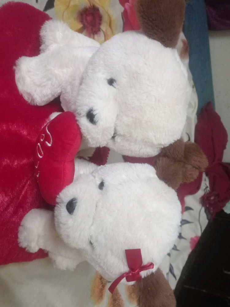 Dog Plush with Heart