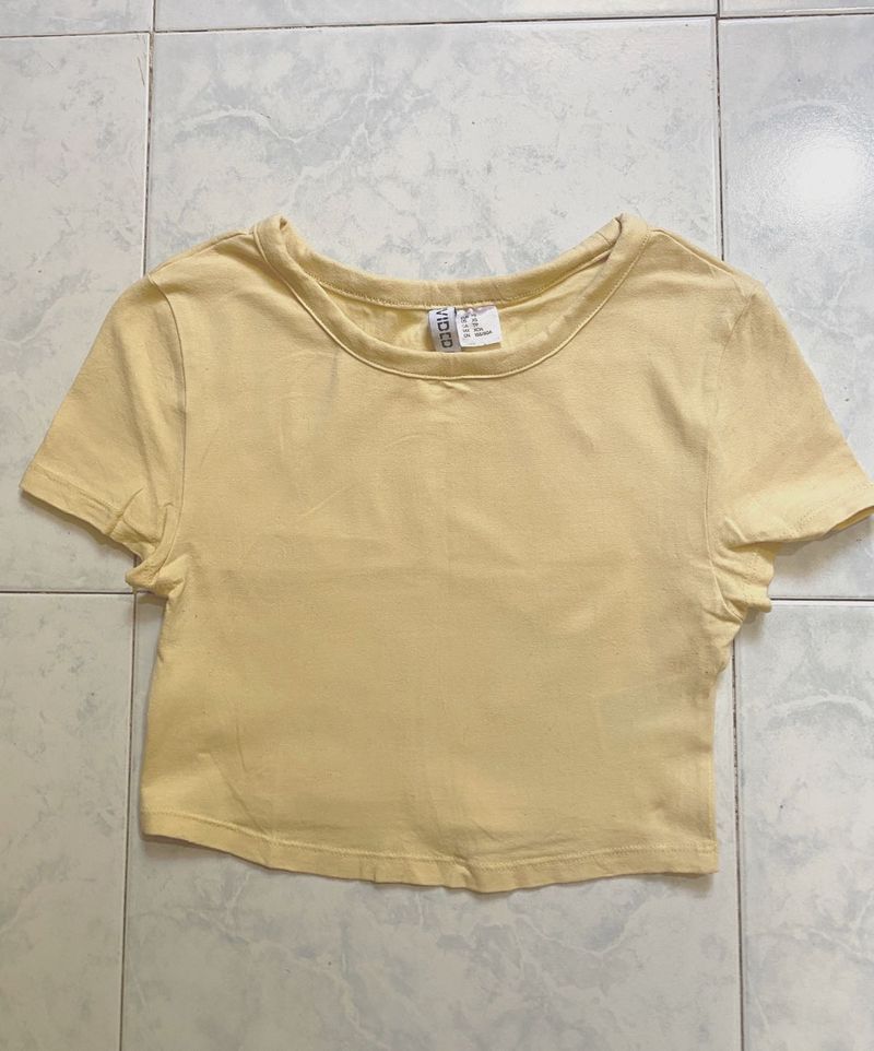 H&amp;M Yellow Crop Top