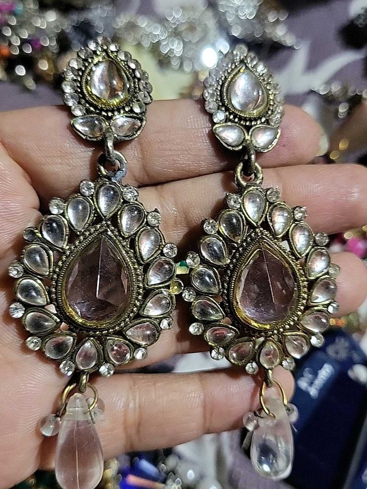 Elegant Stone Drop Earrings