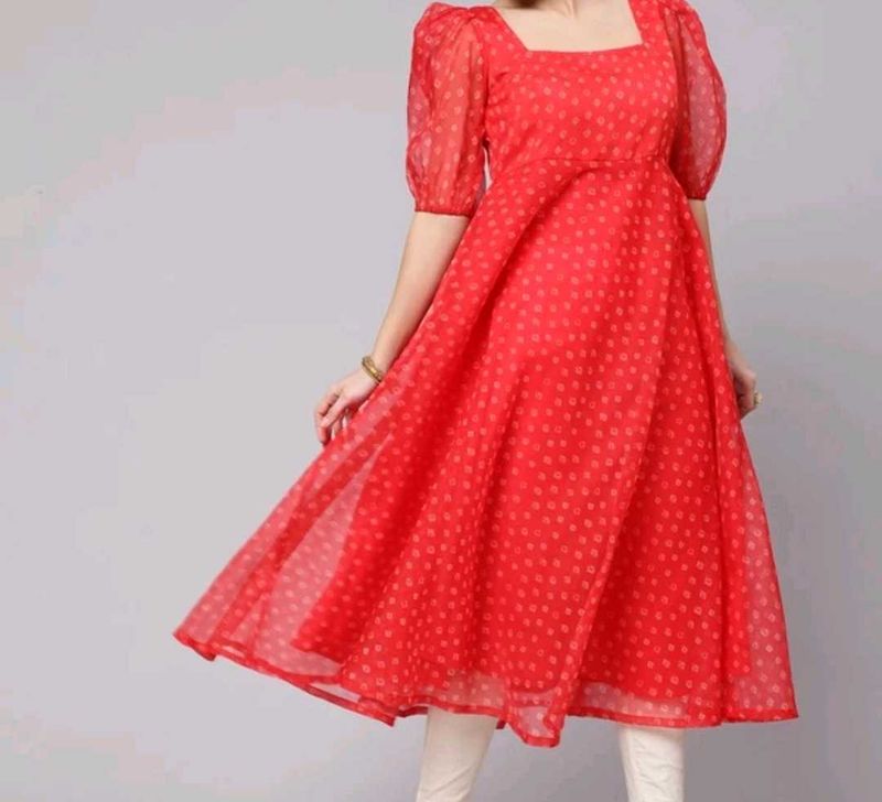 Red Organza Dress