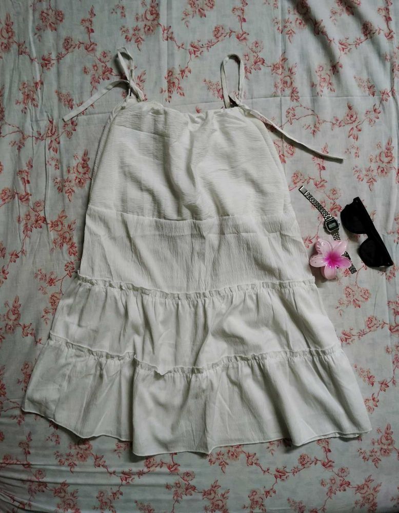White Mini Sleeveless Sundress