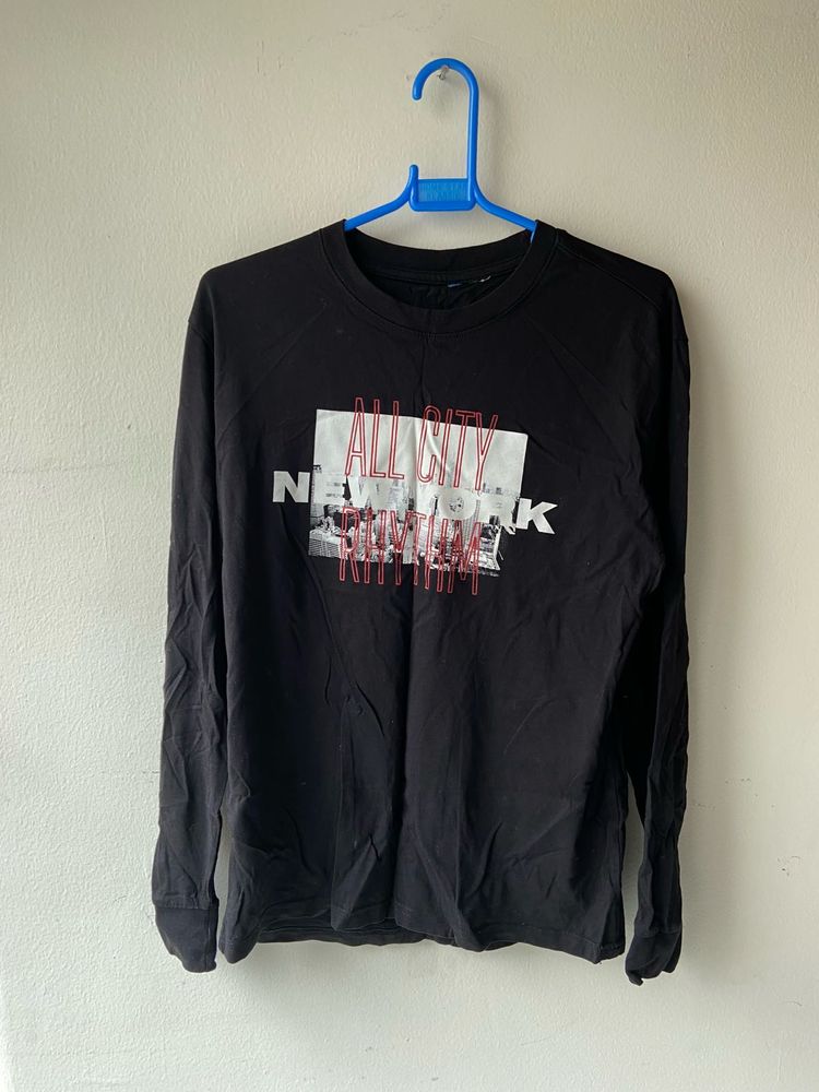 Black Graphic Print T-Shirt