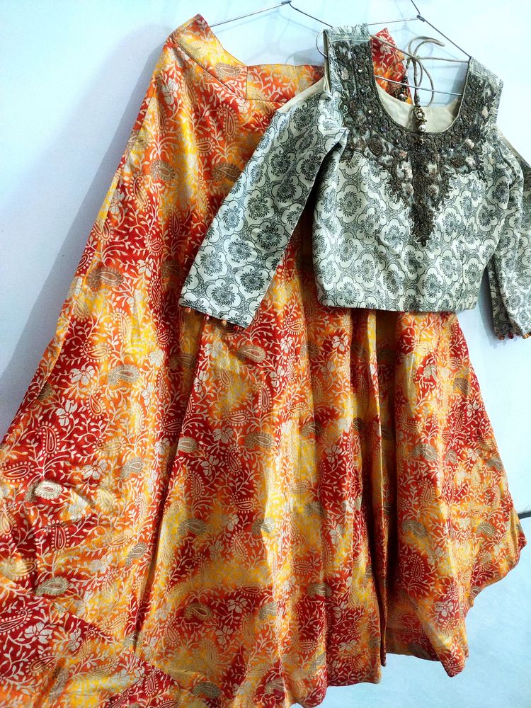 Banarasi Skirt And Top