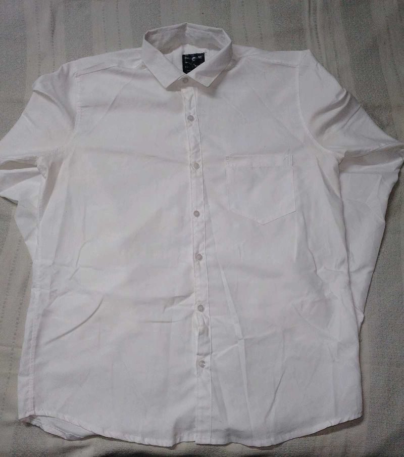 Men's White Casual Shirt