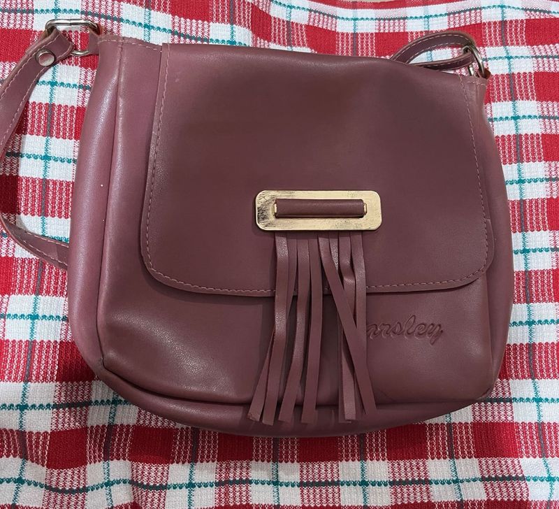 Vintage Maroon Crossbody Bag