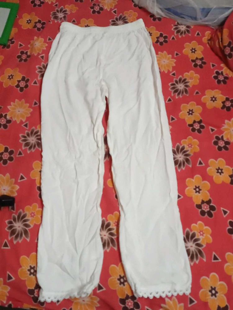 White Cotton Leggings