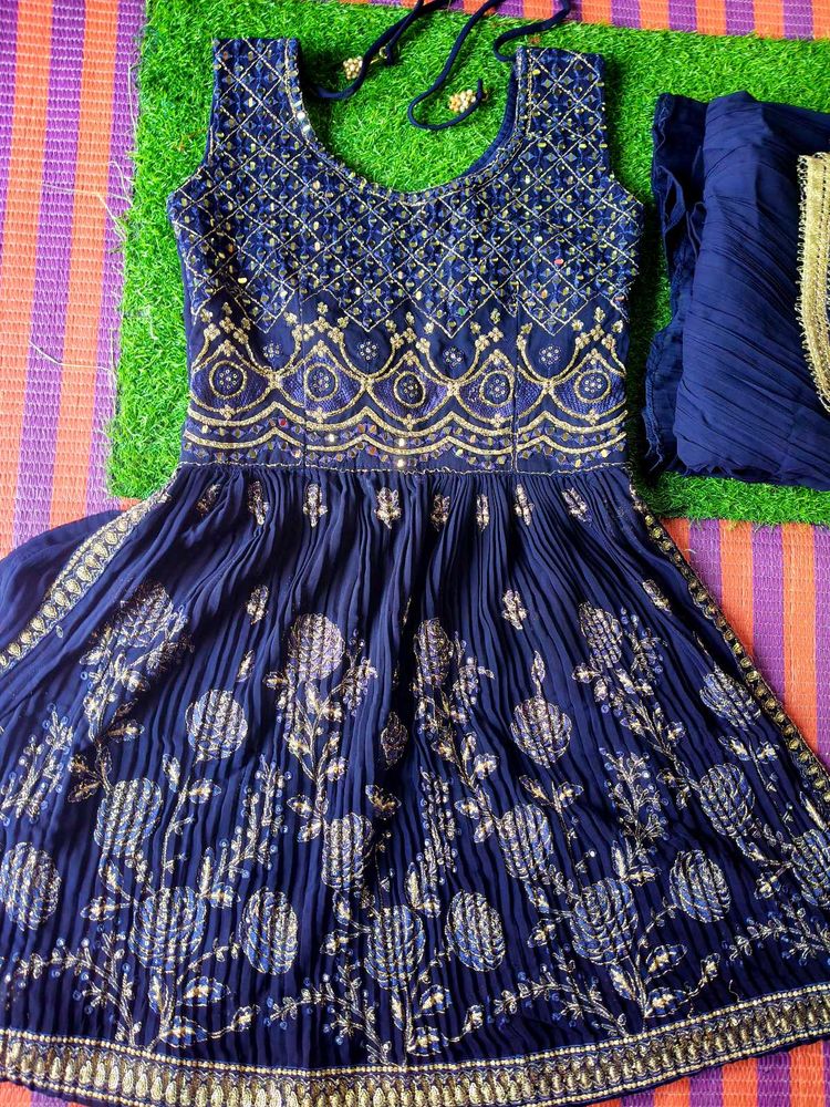 sharara mirror work suit