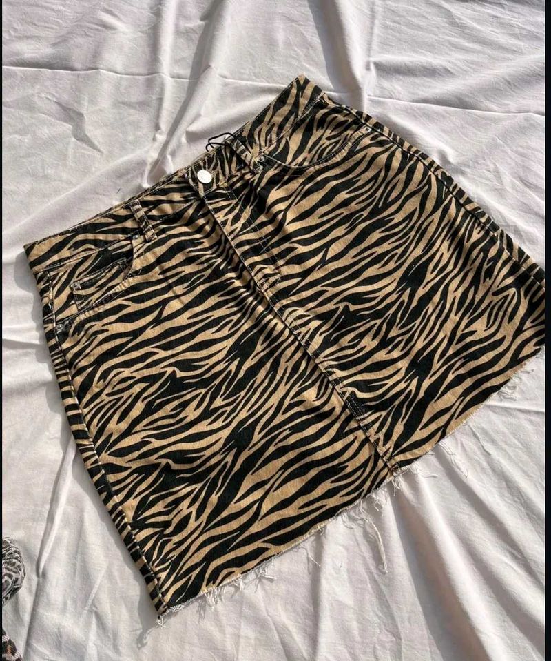 Mini Cheetah Print Skirt
