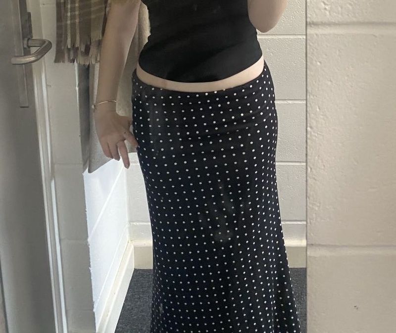 Polka Dot Maxi Skirt🌹❤️