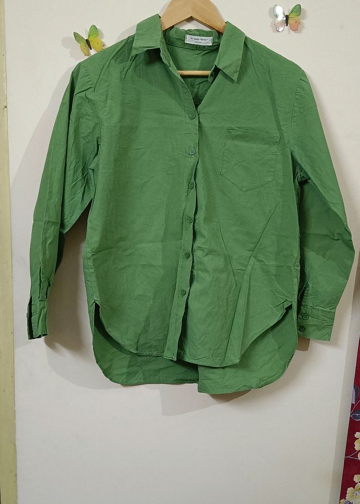KOREA Imported Parrot Green Women&#39;s Shirt