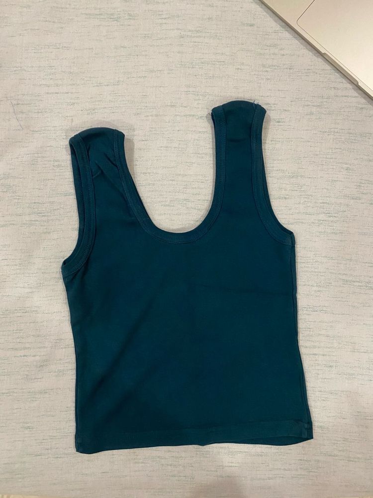 Basic Dark Green Tank Top