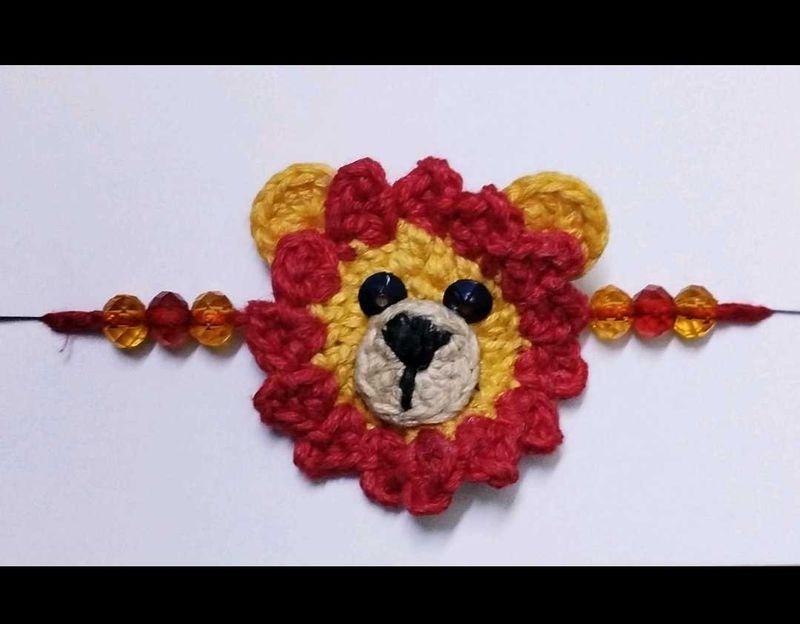 Lion Crochet Rakhi For Kids