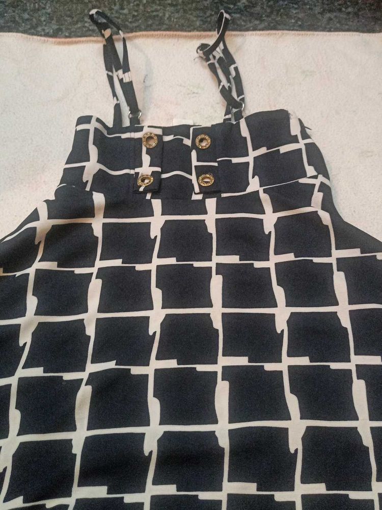 Patterned Black Dress