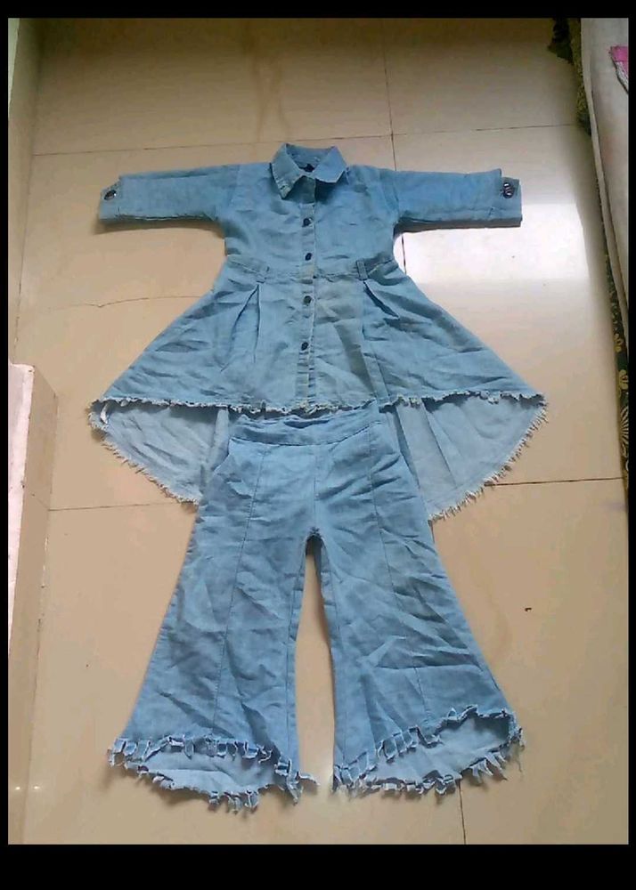Denim Two-Piece Set