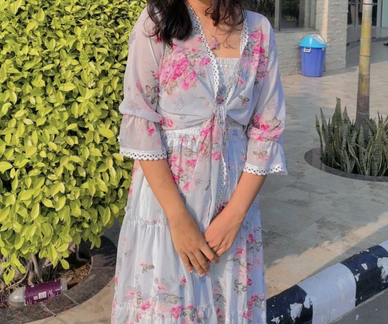 Floral Print Kurta Set