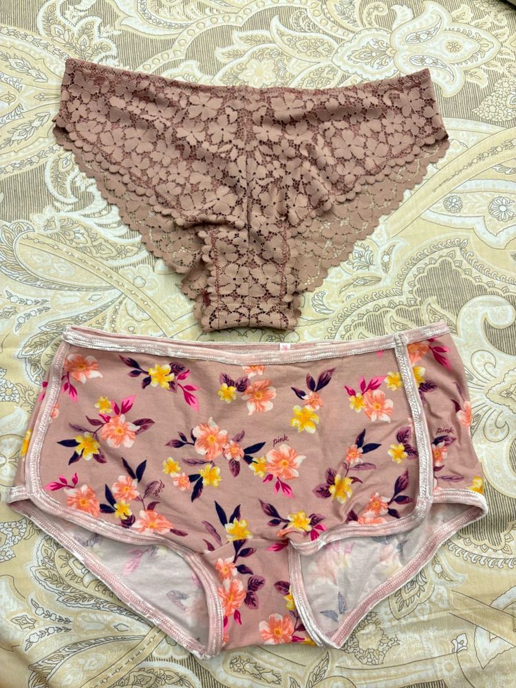 VS Floral &amp; Lace Panty Bundle- Set Of 2