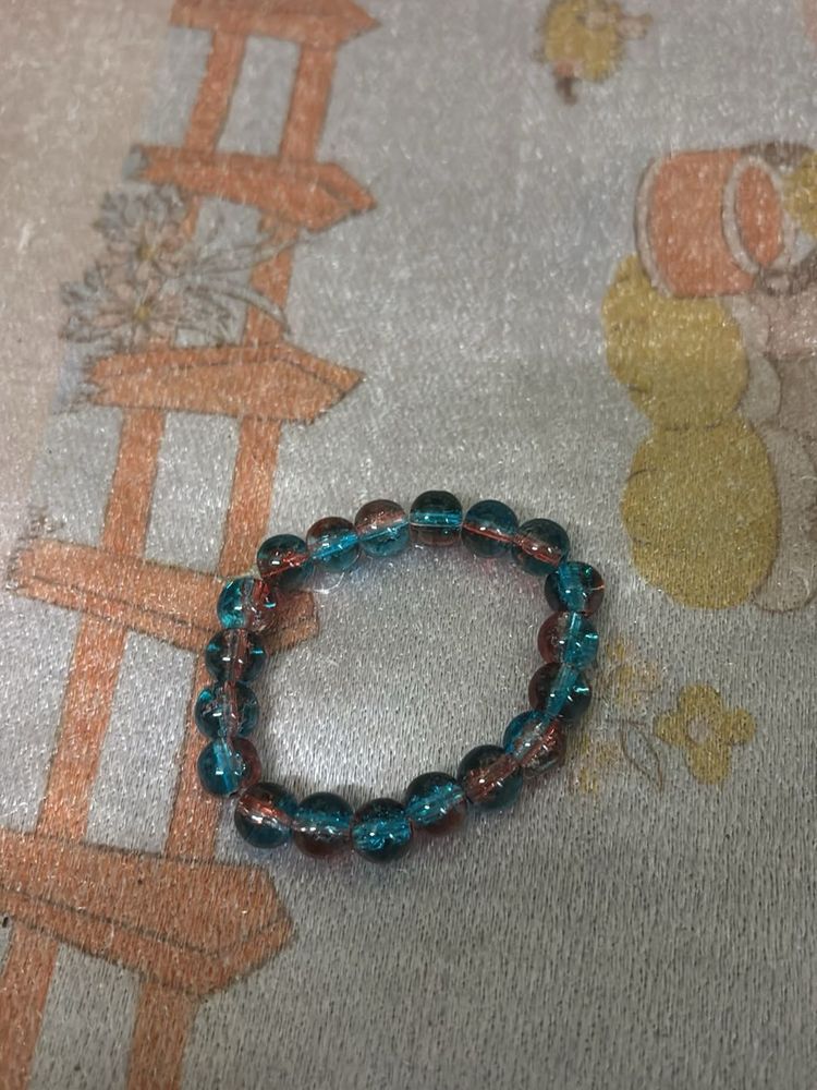 Beaded Blue Crystal Bracelet Handmade