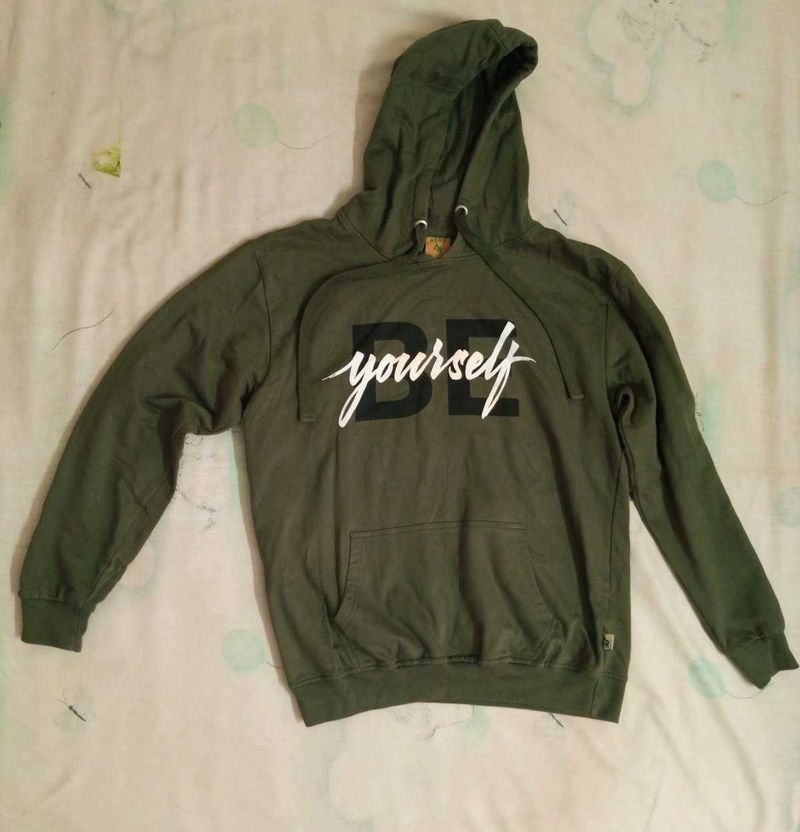 Olive Green &#34;Be Yourself&#34; Hoodie
