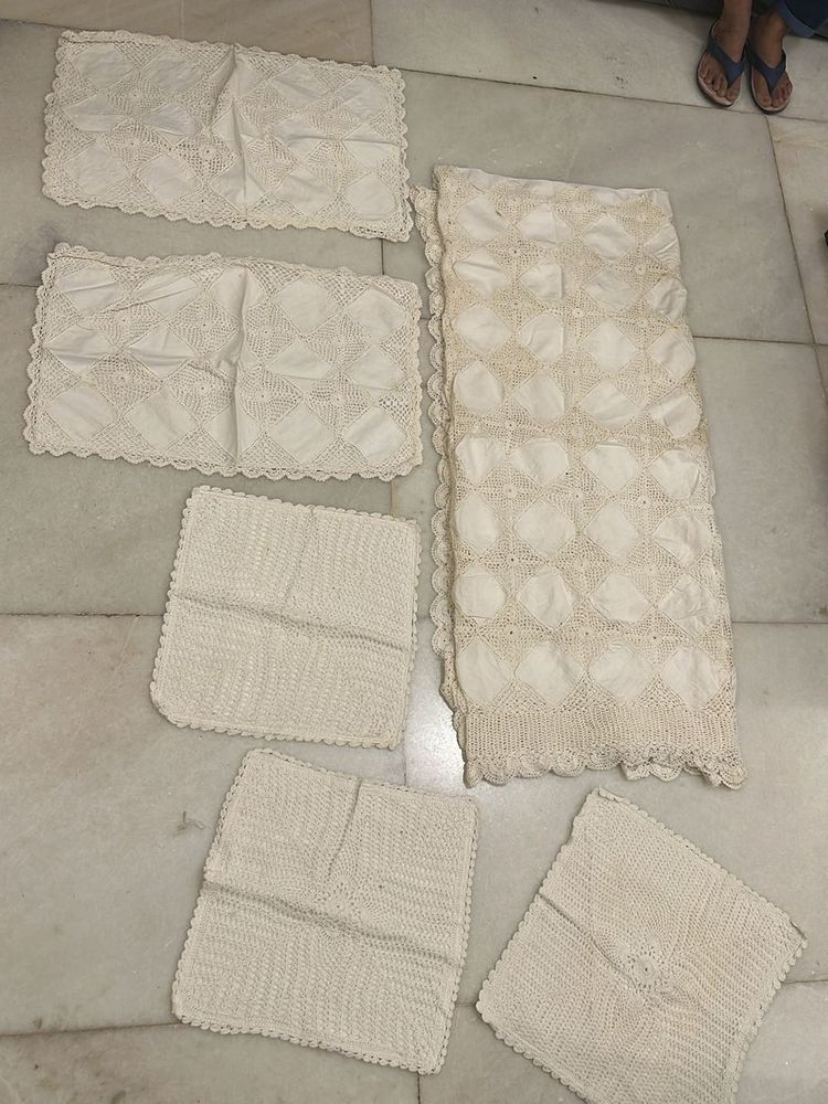 Handmade Crochet Double Bed Bedsheet