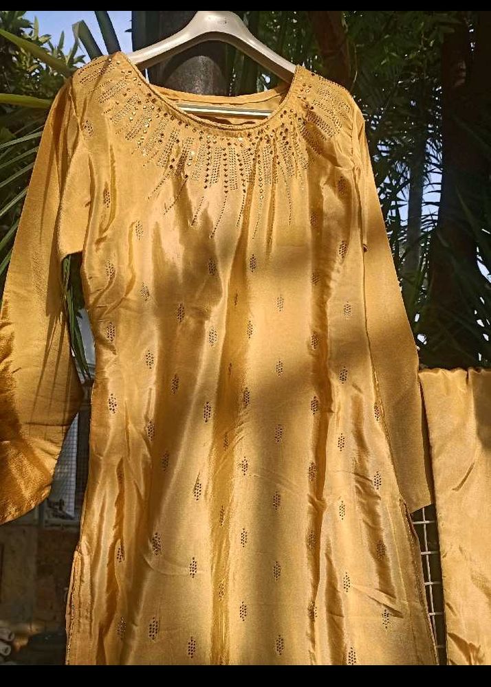 heavy work kurta set with dupatta