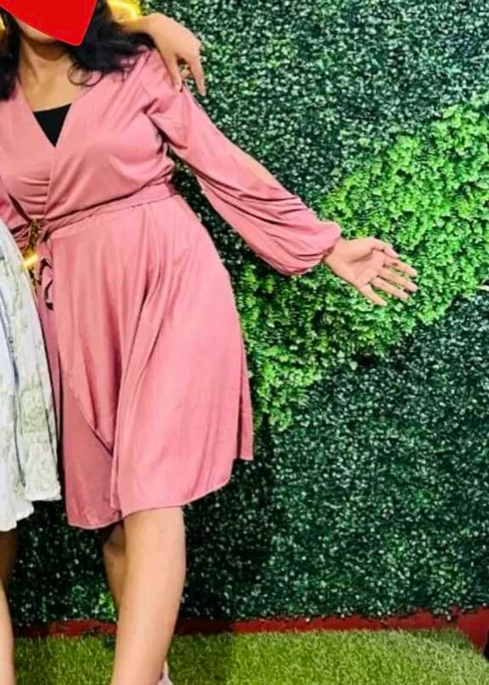 Dusty Rose Wrap Dress