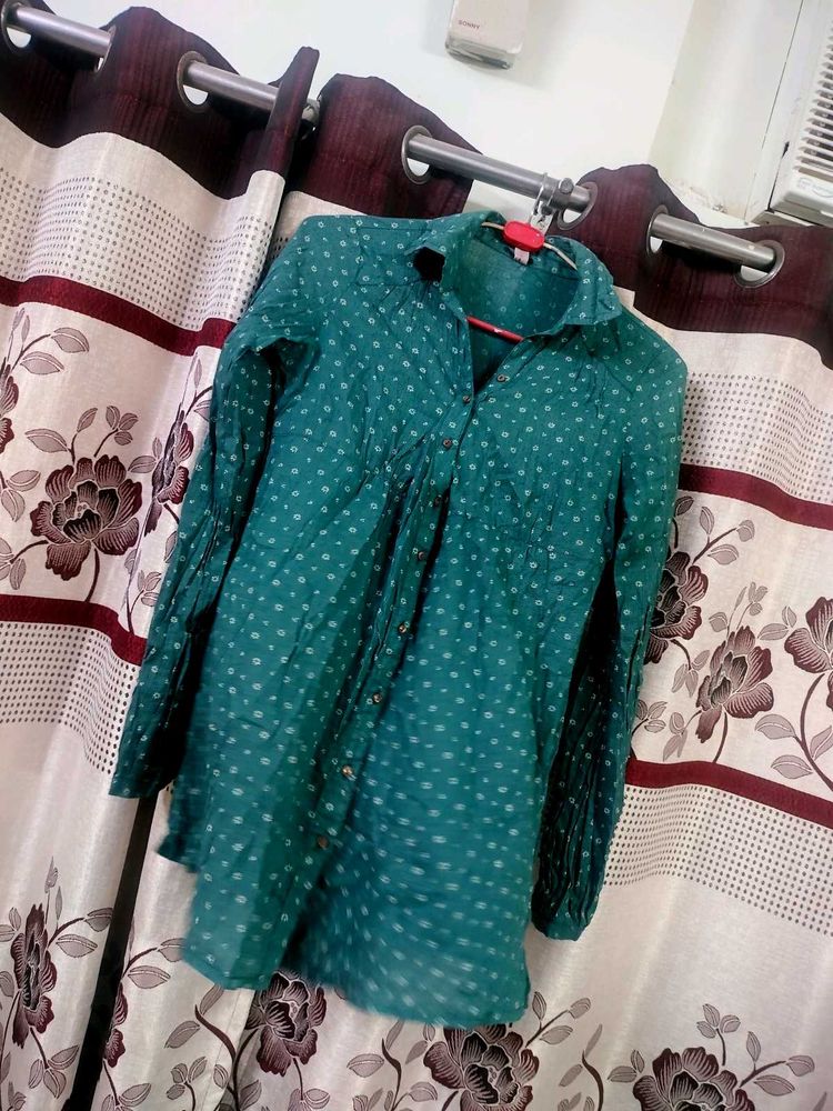 Green Polka Dot Shirt