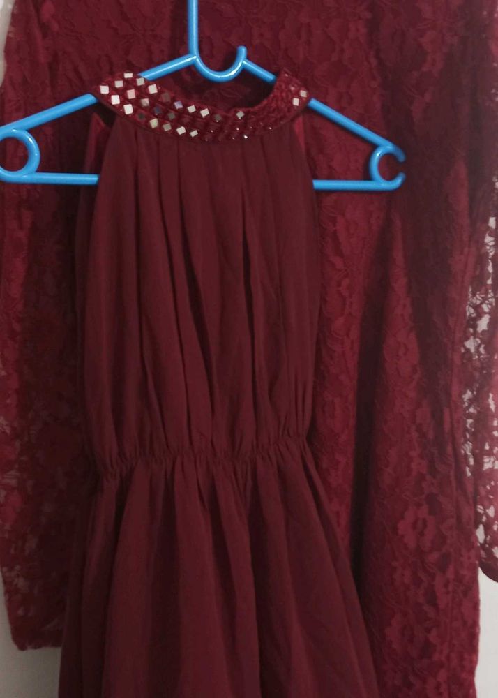 Two Maroon Dresses