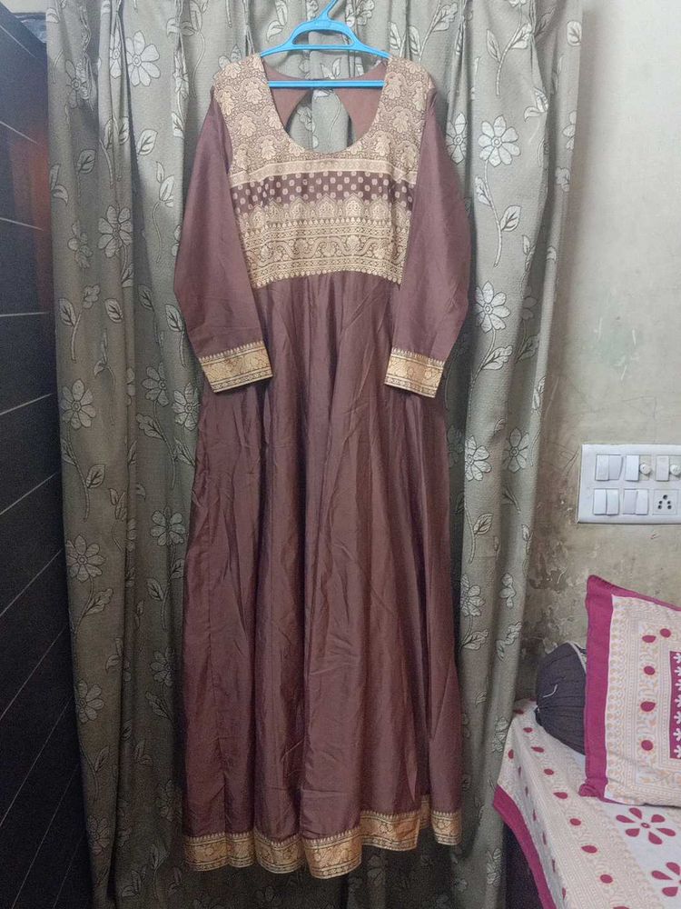 Beautiful Brown Anarkali Dress