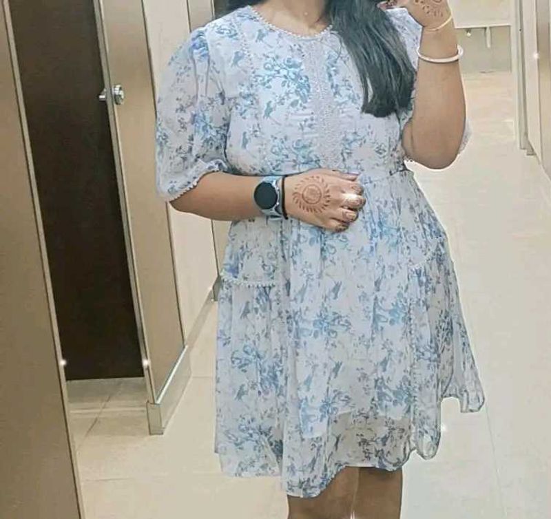 Floral Print Mini Dress