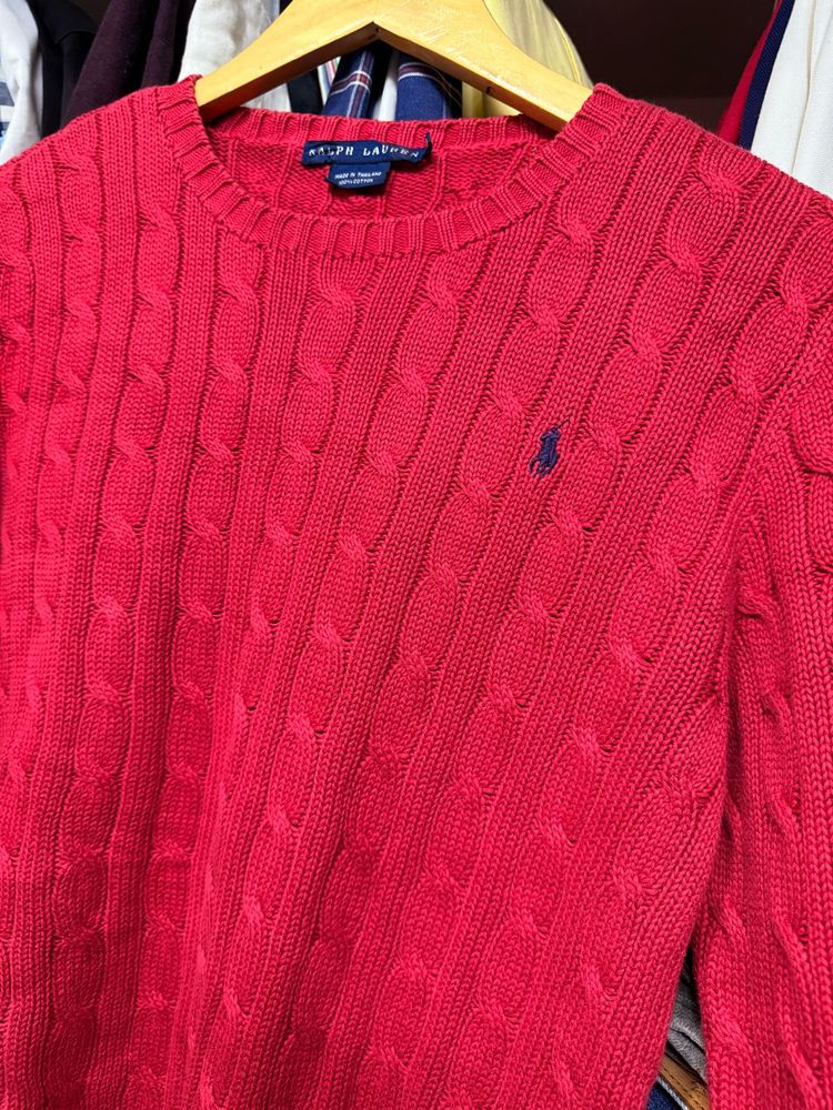 Ralph Lauren Old Money Cable Knit Sweater Jumper