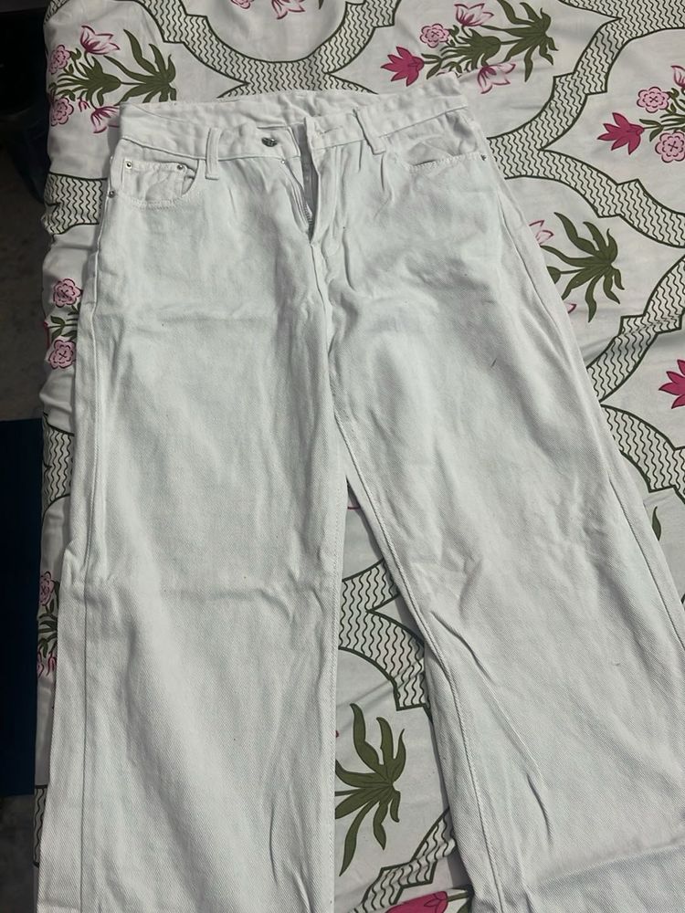 White Wide Leg Jeans