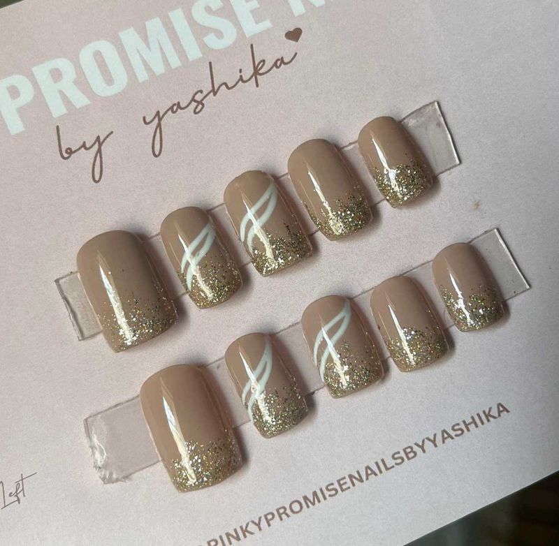 Beige Press-On Nails