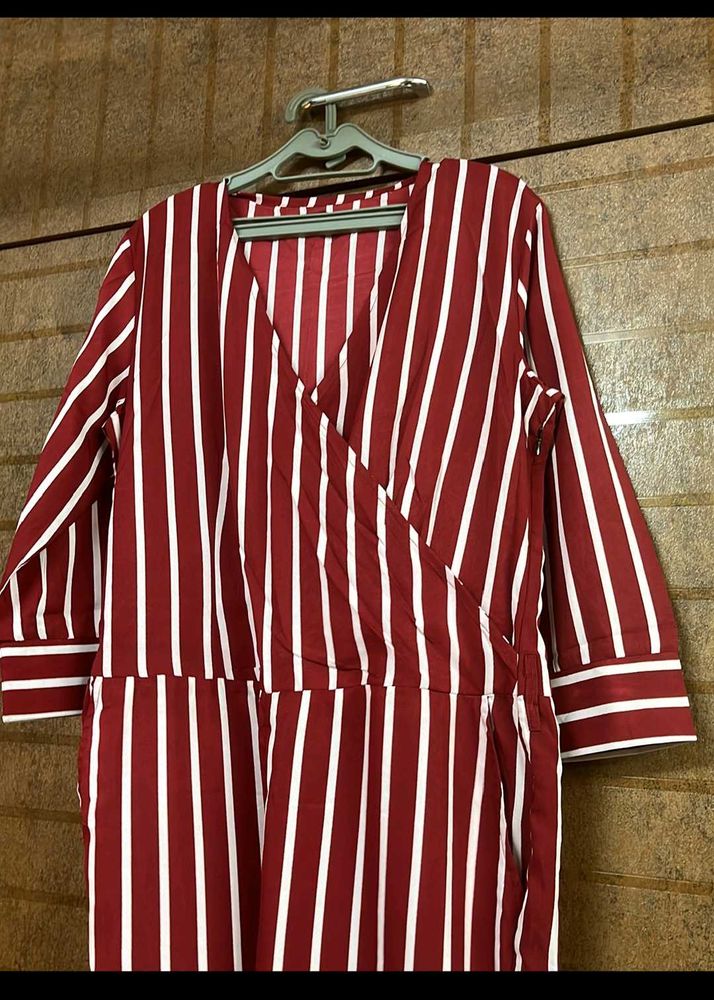 Striped Wrap Dress